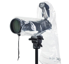 JJC RI-6 相機防雨罩 2 件裝 Camera Rain Cover 通用相機雨衣 適用 Canon, Nikon, Sony 搭配機頂閃光燈或大型鏡頭之單眼與微單相機（支援最大鏡頭長度 45cm / 直徑 28cm） 香港實體店