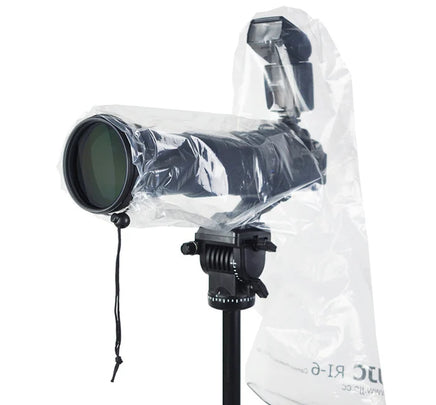 JJC RI-6 相機防雨罩 2 件裝 Camera Rain Cover 通用相機雨衣 適用 Canon, Nikon, Sony 搭配機頂閃光燈或大型鏡頭之單眼與微單相機（支援最大鏡頭長度 45cm / 直徑 28cm） 香港實體店