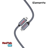 Elementz N5-M12 快充傳輸線 (1.2m)  USB-C To C 80Gbps/240W/8K@60Hz