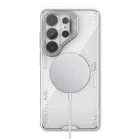 Nillkin 冰空 Prop 透明磁吸保護殼 透灰色 適用 Samsung Galaxy S26 Ultra 內置 MagSafe 強力磁吸圈 創新金屬鏡頭蓋兼任折疊支架 多角度立架功能 氣囊防摔抗震 高透光後殼防黃變保護套 香港實體店NILLKIN 三星旗艦款 MagSafe 磁吸透明防摔保護殼
