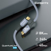 Elementz NQL-M10數據傳輸線 (200m)  USB-C To C Cable