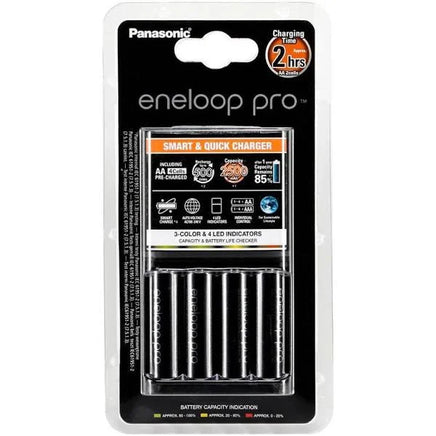Panasonic eneloop Pro 智慧急速充電器套裝 K-KJ55HCC40H（內含 BQ-CC55 充電器及 3號 AA 2550mAh 黑色專業充電電池 4 粒）