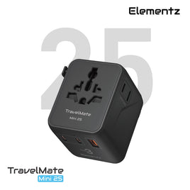 Elementz TravelMate Mini 25 萬用旅行轉接器，輕便多功能