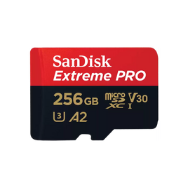 SanDisk Extreme PRO V30 U3 UHS-I microSDHC 記憶卡(含SD卡套) 256 GB (R:200MB/s)(W:140MB/s)