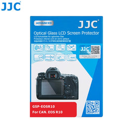 JJC GSP-EOSR10 相機鋼化玻璃螢幕保護貼 專為 Canon EOS R10 R100 R50 APS-C 無反微單眼相機螢幕設計 採用 0.3mm 超薄 9H 超高硬度光學鋼化玻璃 具備 95% 高透光率防刮防爆與抗指紋疏油塗層 靜電吸附無氣泡自動貼合 2.5D 弧邊設計觸控靈敏順滑 不影響多角度翻轉螢幕反折合閉與色彩還原 隨附清潔拭鏡布與除塵配件包 為佳能相機螢幕提供全方位防護 香港實體店