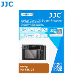 JJC GSP-Q3 相機鋼化玻璃螢幕保護貼 專為 Leica Q3 全片幅相機翻轉螢幕設計 採用 9H 超高硬度光學鋼化玻璃 具備 95% 高透光率防刮防爆與抗指紋疏油塗層 靜電吸附無氣泡自動貼合 2.5D 弧邊設計觸控靈敏順滑 不影響螢幕翻轉與色彩還原 隨附清潔拭鏡布與除塵配件包 為徠卡相機螢幕提供全方位防護 香港實體店