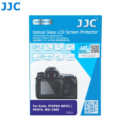 JJC GSP-WPZ2K2 相機鋼化玻璃螢幕保護貼 專為 KODAK PIXPRO WPZ2 及 PENTAX WG-1000 三防防水相機螢幕設計 採用 9H 超高硬度光學鋼化玻璃 具備 95% 高透光率防刮防爆與抗指紋疏油塗層 靜電吸附無氣泡自動貼合 2.5D 弧邊設計觸控靈敏順滑 不影響螢幕色彩還原 隨附清潔拭鏡布與除塵配件包 為防水戶外相機提供全方位螢幕防護 香港實體店