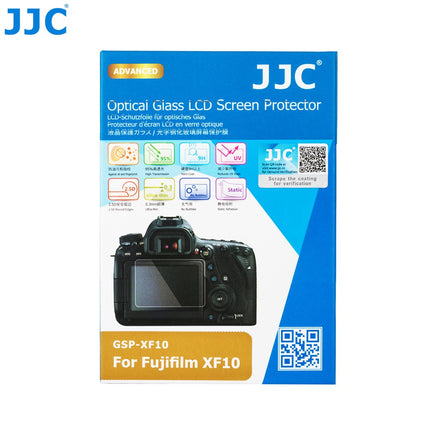 JJC GSP-XF10 相機鋼化玻璃螢幕保護貼 專為 Fujifilm XF10 APS-C 便攜定焦相機螢幕設計 採用 9H 超高硬度光學鋼化玻璃 具備 95% 高透光率防刮防爆與抗指紋疏油塗層 靜電吸附無氣泡自動貼合 2.5D 弧邊設計觸控靈敏順滑 不影響螢幕色彩還原 隨附清潔拭鏡布與除塵配件包 為富士相機螢幕提供全方位防護 香港實體店