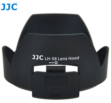 JJC LH-58 鏡頭遮光罩 替代原廠 Nikon 尼康 HB-58 花瓣型設計阻擋雜光避免耀光鬼影 啞光內壁設計與支援反扣收納 防撞保護前鏡頭 適用 AF-S DX NIKKOR 18-300mm f/3.5-5.6G ED VR 鏡頭 香港實體店