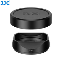 JJC LH-LHP1M3 金屬方形鏡頭遮光罩套裝 替代原廠 Sony 索尼 LHP-1 鋁合金質感設計 阻擋雜光避免耀光鬼影 啞光內壁設計 防撞保護前鏡頭 包含金屬遮光罩與專用金屬鏡頭蓋 適用 Sony Cyber-shot DSC-RX1 RX1R RX1R II 鏡頭 香港實體店