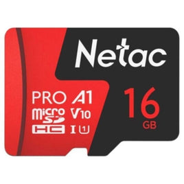 Netac P500 Extreme Pro 16GB MicroSD 記憶卡（附 SD 轉接卡）正面圖，支援高速儲存擴充