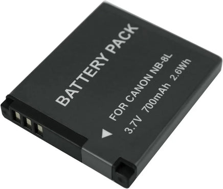 Powersmart Canon NB-8L 700mAh 3.7V 高容量代用相機電池充電池，適用於 Canon 數位相機。