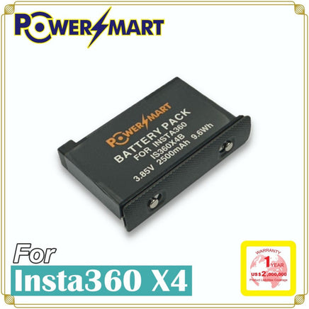 Powersmart Insta360 X4 (IS360X4B) 高容量代用相機電池充電池，適用於 Insta360 運動相機。