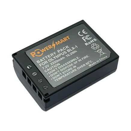 Powersmart Olympus BLX-1 2550mAh 7.2V 高容量代用相機電池充電池，適用於 Olympus 無反數位相機。