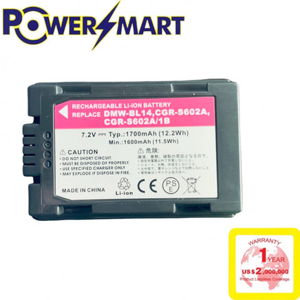 Powersmart Panasonic DMW-BL14 代用鋰電池 7.2V 1700mAh 適用 Lumix DMC-LC1 LC1B 相機