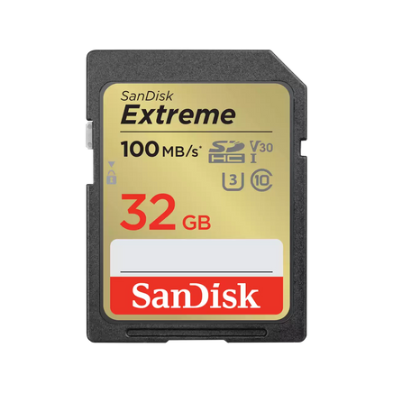 SanDisk Extreme 32GB V30 SDHC UHS-I 記憶卡，支援 4K UHD 錄影，適合日常拍攝與儲存，香港行貨