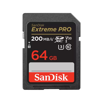 SanDisk Extreme PRO 64GB V30 SDXC UHS-I 記憶卡，支援 4K UHD 錄影與高速連拍，攝影與影像錄製首選，香港行貨