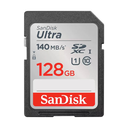 SanDisk Ultra 128GB SDXC UHS-I 記憶卡，高速傳輸效能，提供充足儲存空間，適合日常攝影與高畫質影像記錄，香港行貨