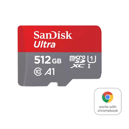 SanDisk Ultra 512GB MicroSD (TF) 記憶卡，高速傳輸效能，完美適配智慧手機、平板電腦、任天堂 Switch 與運動攝影機，香港行貨