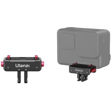 Ulanzi IN-03 磁性快速釋放支架 C019 專為 Insta360 Ace 與 Ace Pro 運動相機設計 強力磁吸配合卡扣雙重鎖緊 一按極速拆裝 底部整合 1/4 螺絲孔與運動相機雙爪折疊介面 高強度 CNC 鋁合金金屬材質 輕巧穩固 適用切換自拍棒 三腳架與車載支架 香港實體店