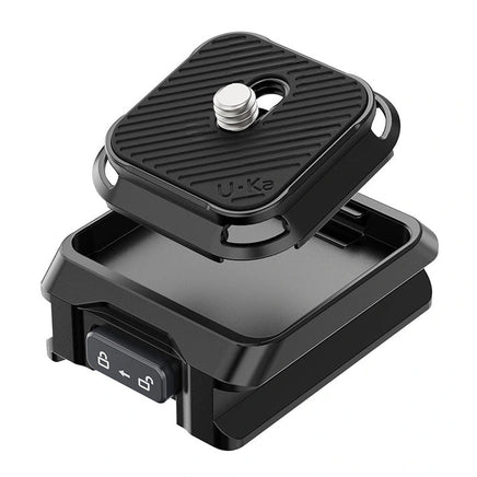Ulanzi UKA05 Uka 快拆套組 C028 專為 DJI RS2 RS3 RS4 三軸穩定器設計 兼容 Uka 與 Arca-Swiss 阿卡雙快拆規格 一秒推入快速拆裝與雙重防誤觸鎖扣 高強度 CNC 鋁合金金屬材質 免重複調平 適用單反微單相機雲台與三腳架切換 香港實體店